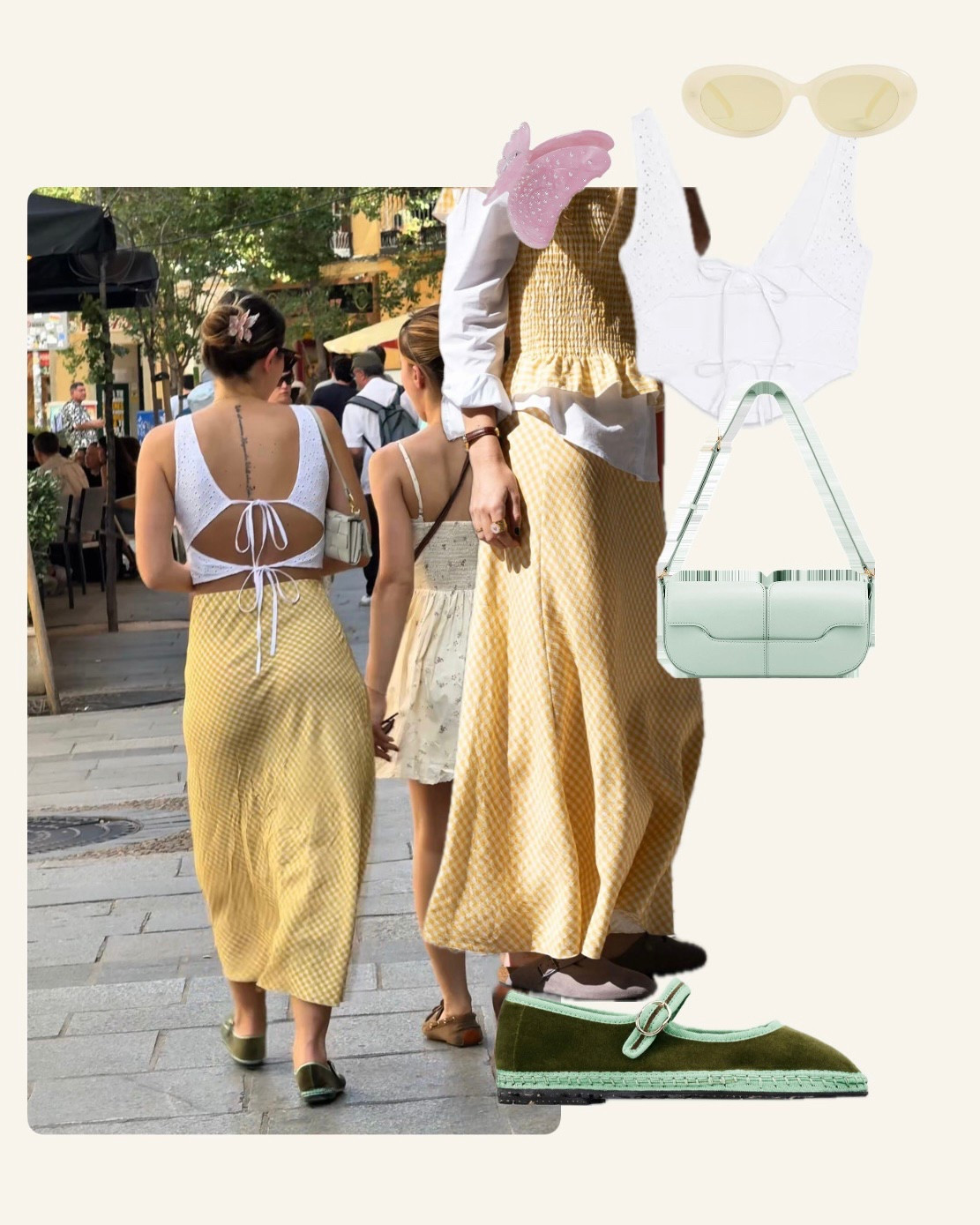 Checked yellow skirt in Madrid 💛
skirt - tacatuca 
shoes - flabelus vera green 
top - Zara ref 4174/377/250
bag - Polene 

#LTKsummer #LTKeurope #LTKespana