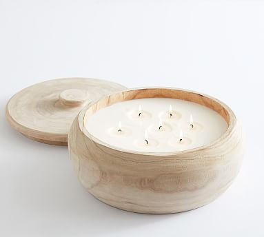 Wood Candle With Lid - Citronella & Geranium | Pottery Barn (US)