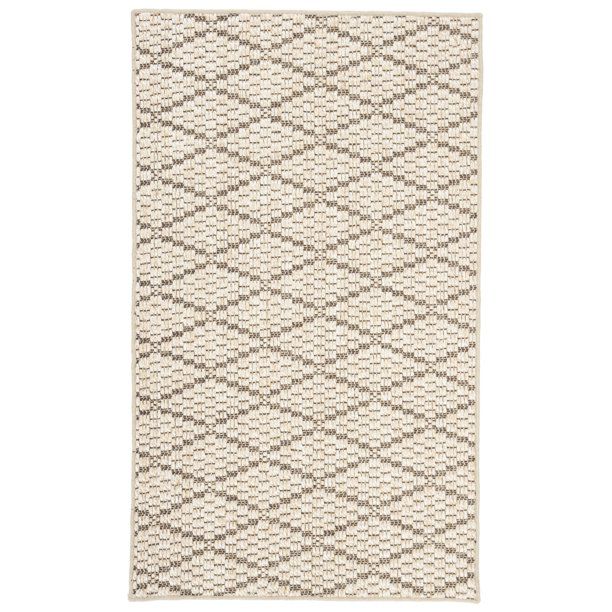 SAFAVIEH Palm Beach Bairre Geometric Sisal Area Rug, Beige/Brown, 3' x 5' - Walmart.com | Walmart (US)