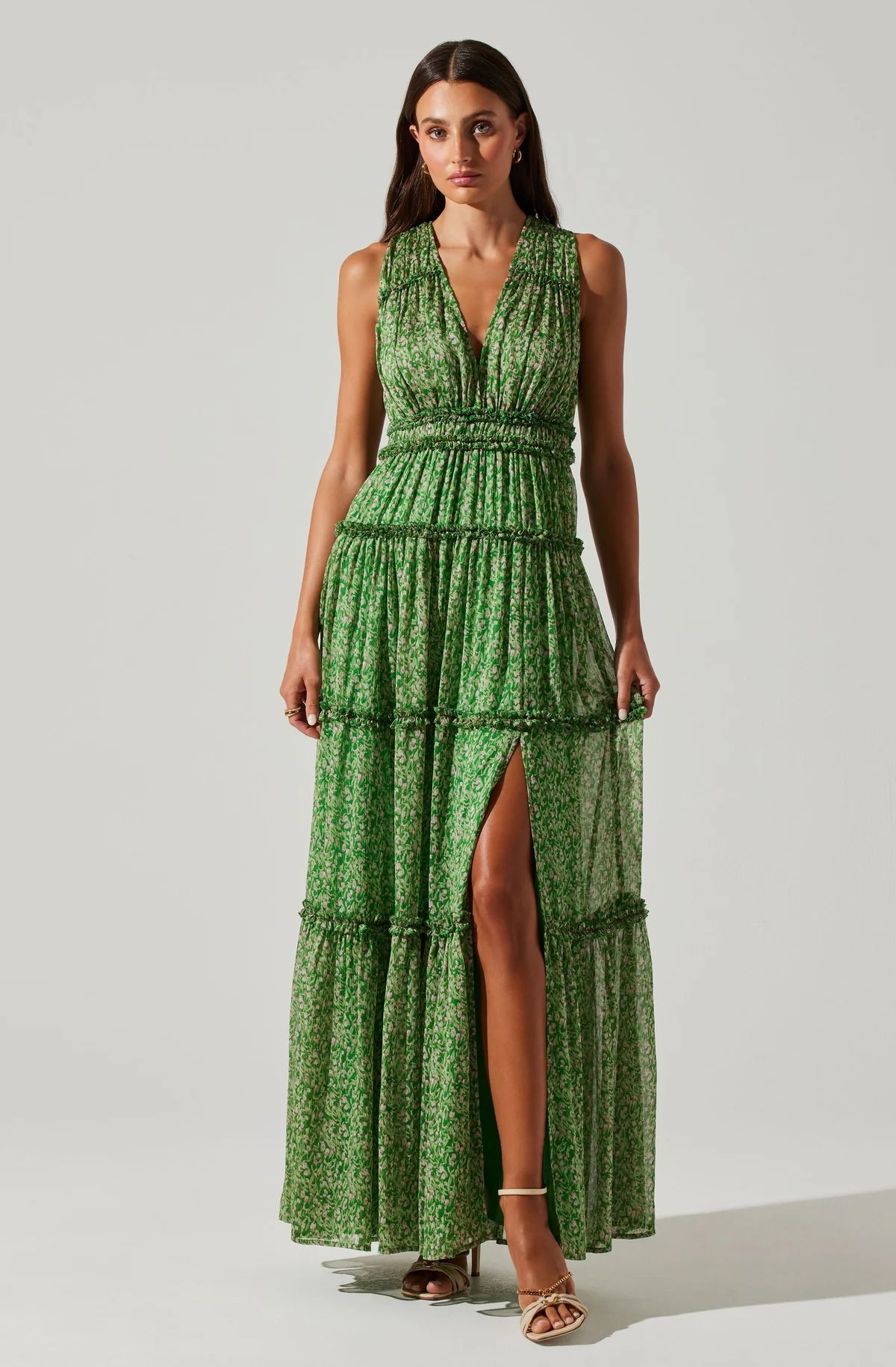Edessa Tiered Ruffle Maxi Dress | ASTR The Label (US)