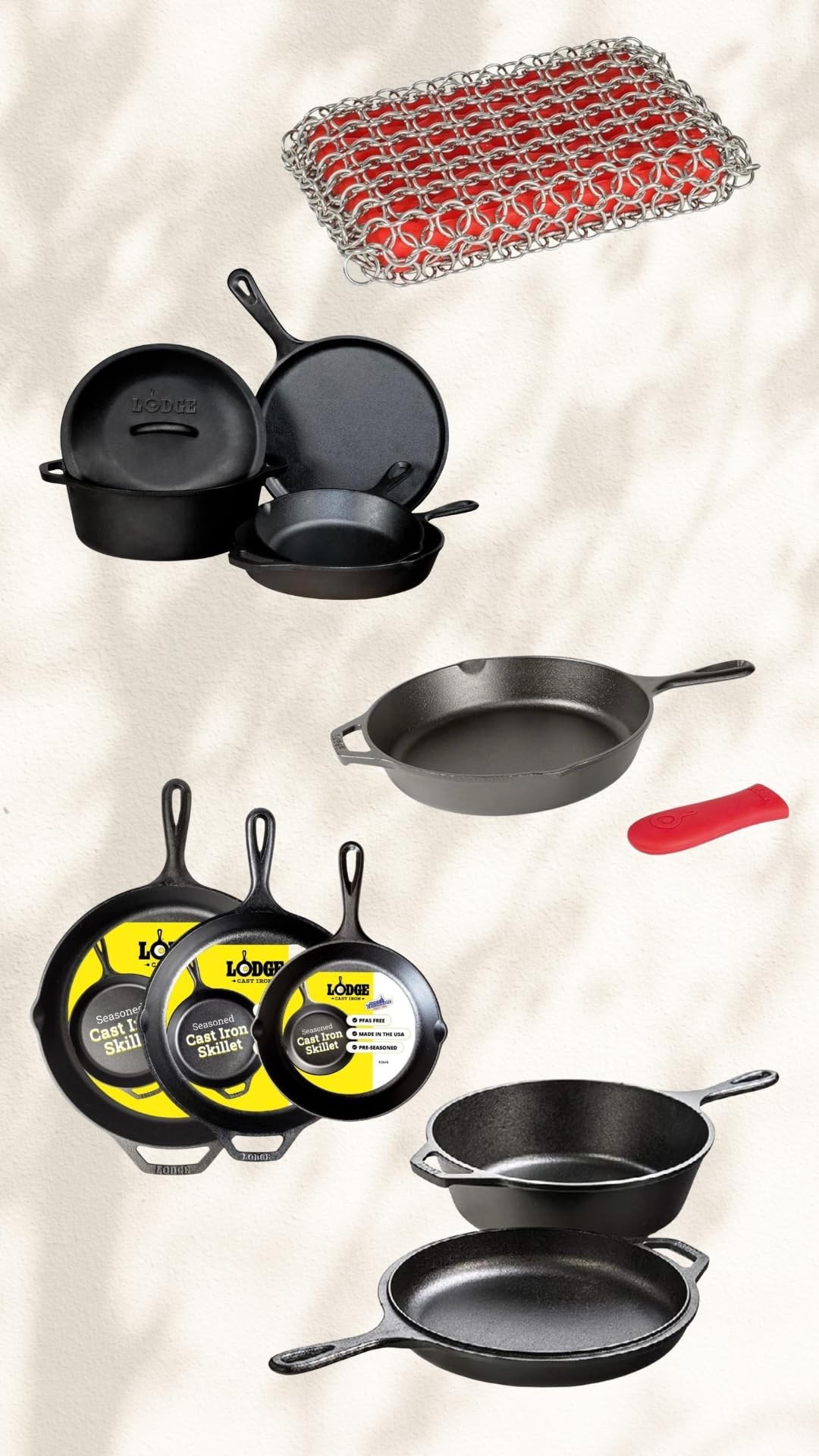 The best lodge cast irons! This scrubber is the only thing that gets everything off!

#LTKHome