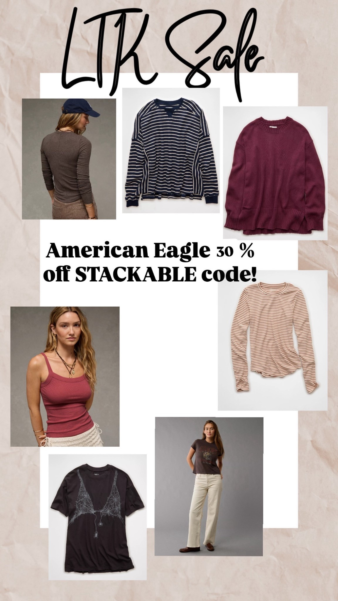 American Eagle x LTK Fall Sale! 30% off w/ stackable code! 🛍️

#LTKSaleAlert #LTKFallSale #LTKSeasonal