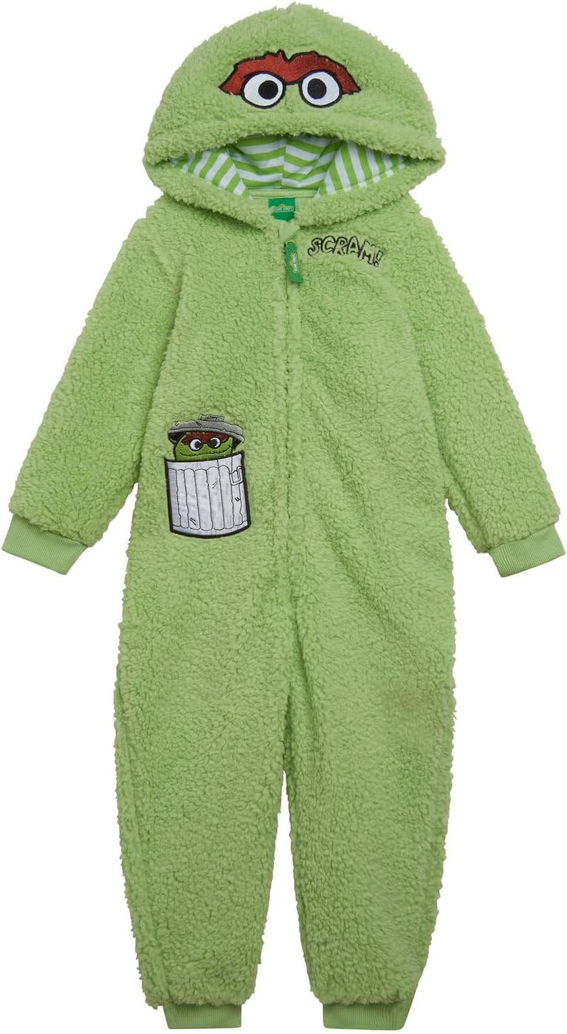Sesame Street Cozy Sherpa Zip Up Cosplay Costume Coverall Newborn to Toddler Sizes (Newborn - 4T) | Amazon (US)