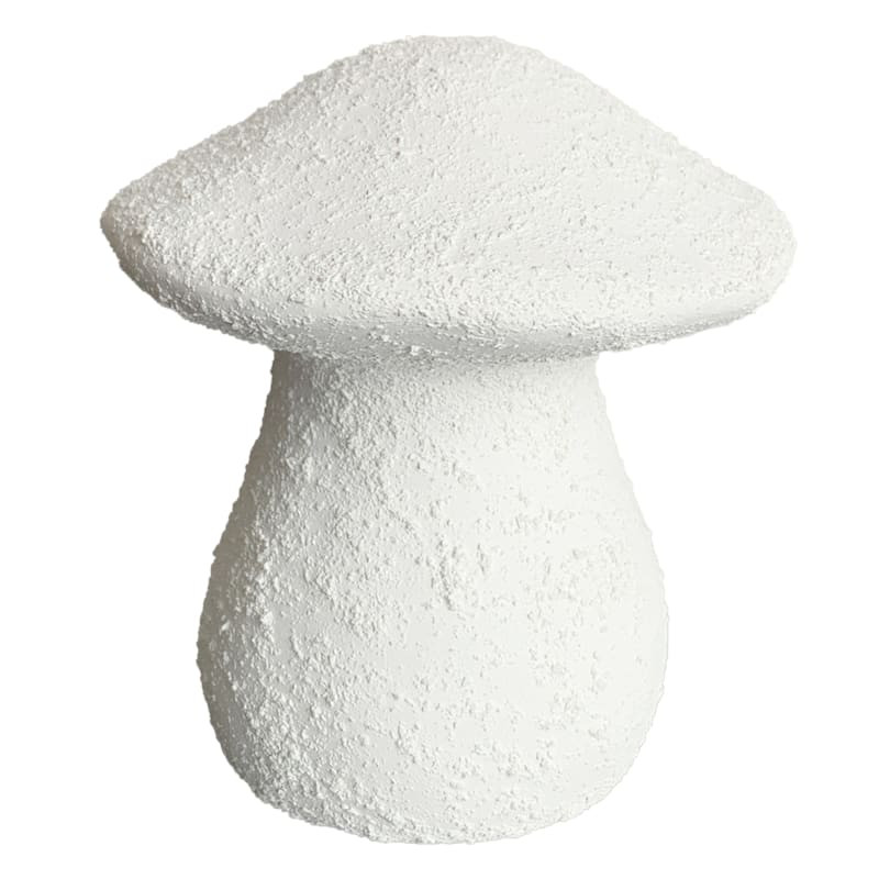 White Ceramic Mushroom Table Decor, 3" | At Home