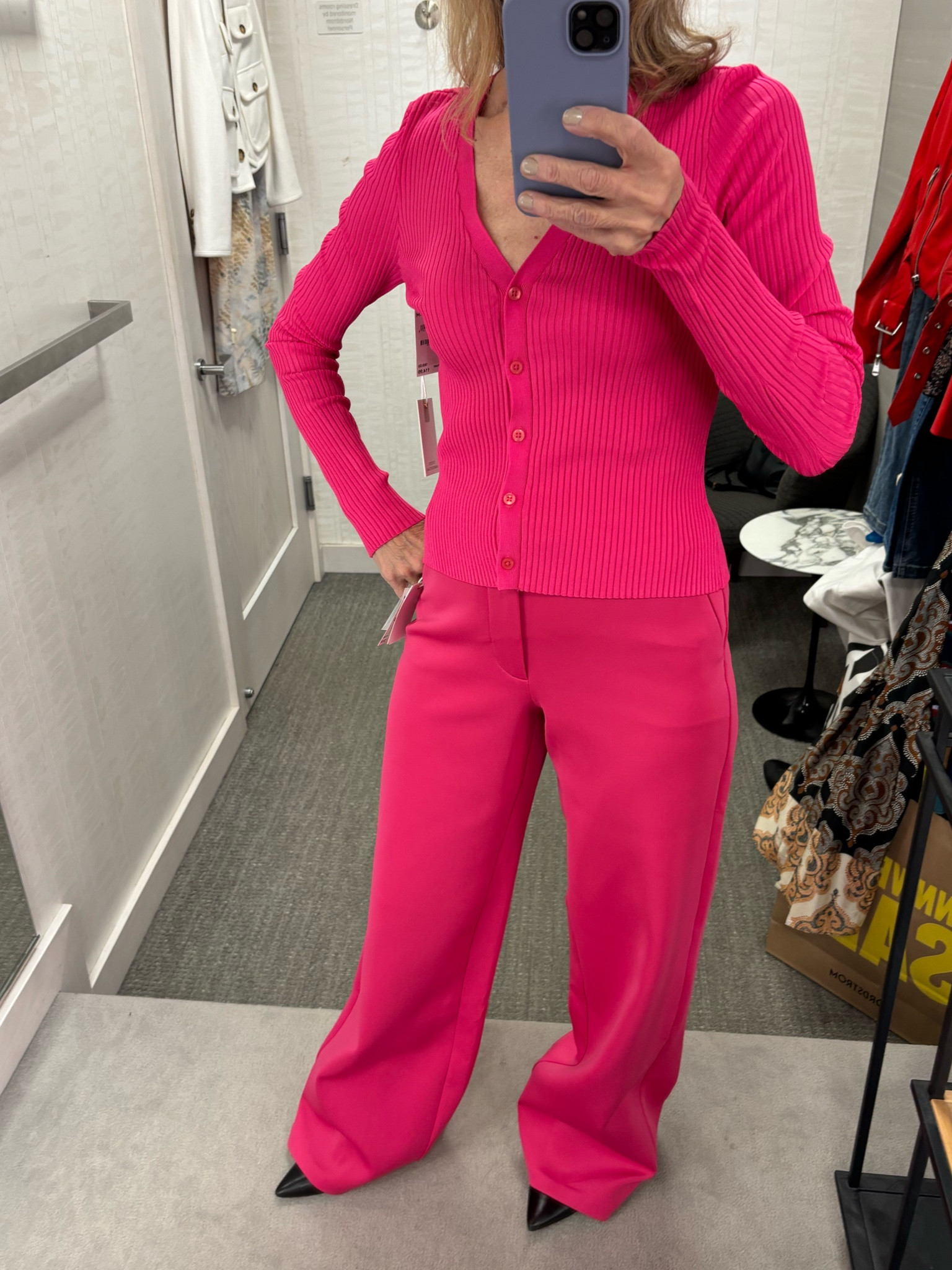 I wanted to try this Good American sweater and pants. Both pieces come in Merlot which is almost black. But I love this pink! Wear it as a set or as separates. 

#LTKxNSale #LTKSummerSales #LTKStyleTip