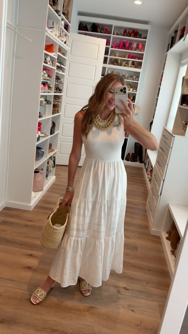 In a small dress, bag, sandals and accessories- fits tts.

#LTKgrwm #LTKootd #LTKSeasonal