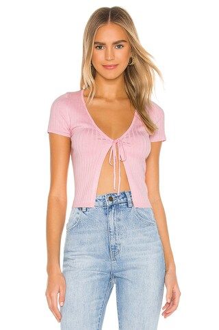 superdown Bethanie Tie Front Top in Baby Pink from Revolve.com | Revolve Clothing (Global)