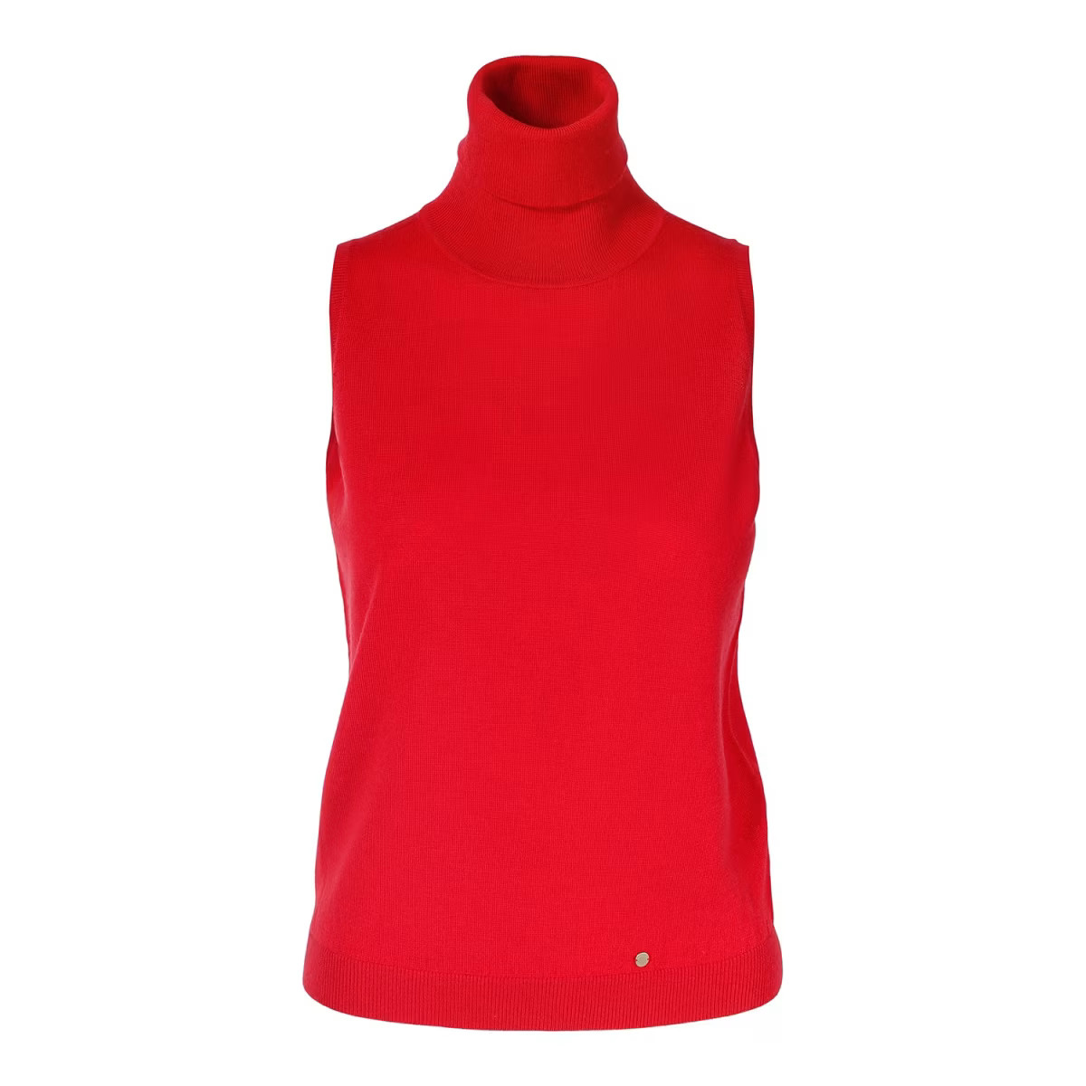"Alicia" Sleeveless Merino Wool Top - Red | Wolf & Badger (US)