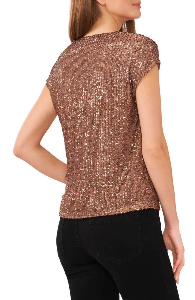 Sequin Cap Sleeve Top | Nordstrom