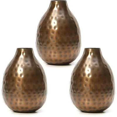 3 Piece Brass Metal Table Vase Set | Wayfair North America