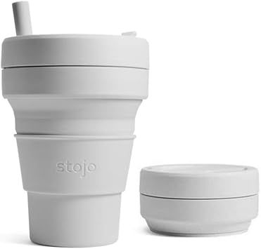 Stojo Collapsible Coffee Cup | Reusable To Go Large Pocket Size Travel Cup – Cashmere, 16oz / 4... | Amazon (US)