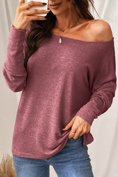 Sunset One-Shoulder Long Sleeve Top | Cupshe US