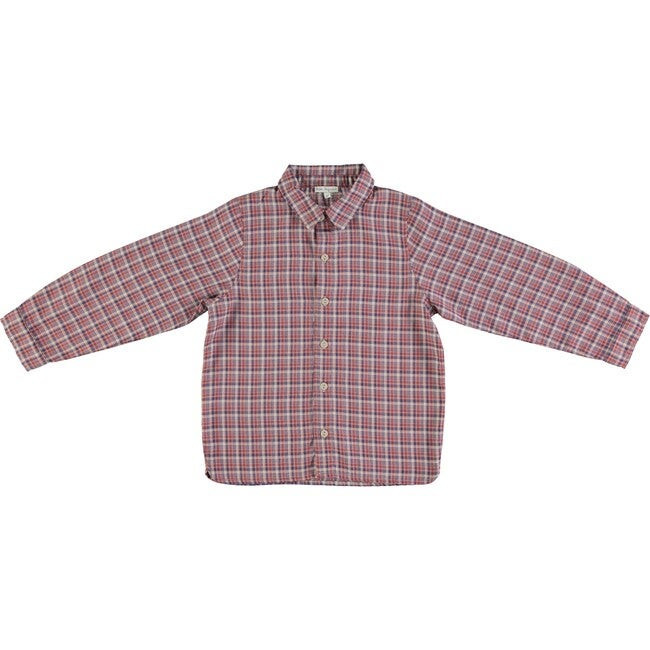 Eli Shirt, Red Tartan Check | Maisonette