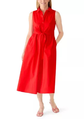 Women's Sleeveless Midi Shirt Dress | Belk