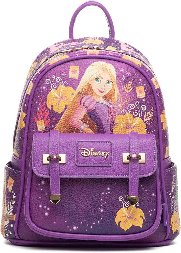 Disney Tangled Rapunzel 11" Vegan Leather Fashion Mini Backpack | Amazon (US)