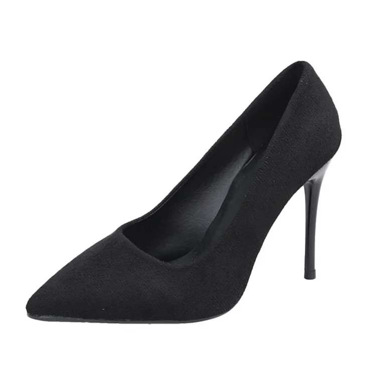 Sopiago Work Heels Women's Closed Toe High Heels Dress Pointed Toe Wedding Pump Shoes Black,7 | Walmart (US)