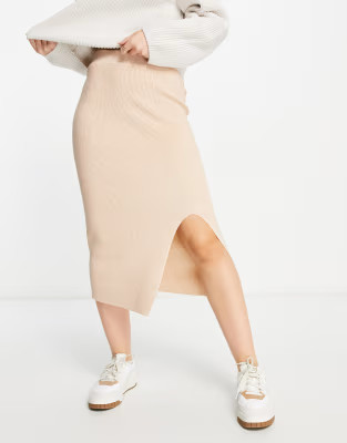 River Island co-ord metallic midi skirt in rose gold | ASOS (Global)