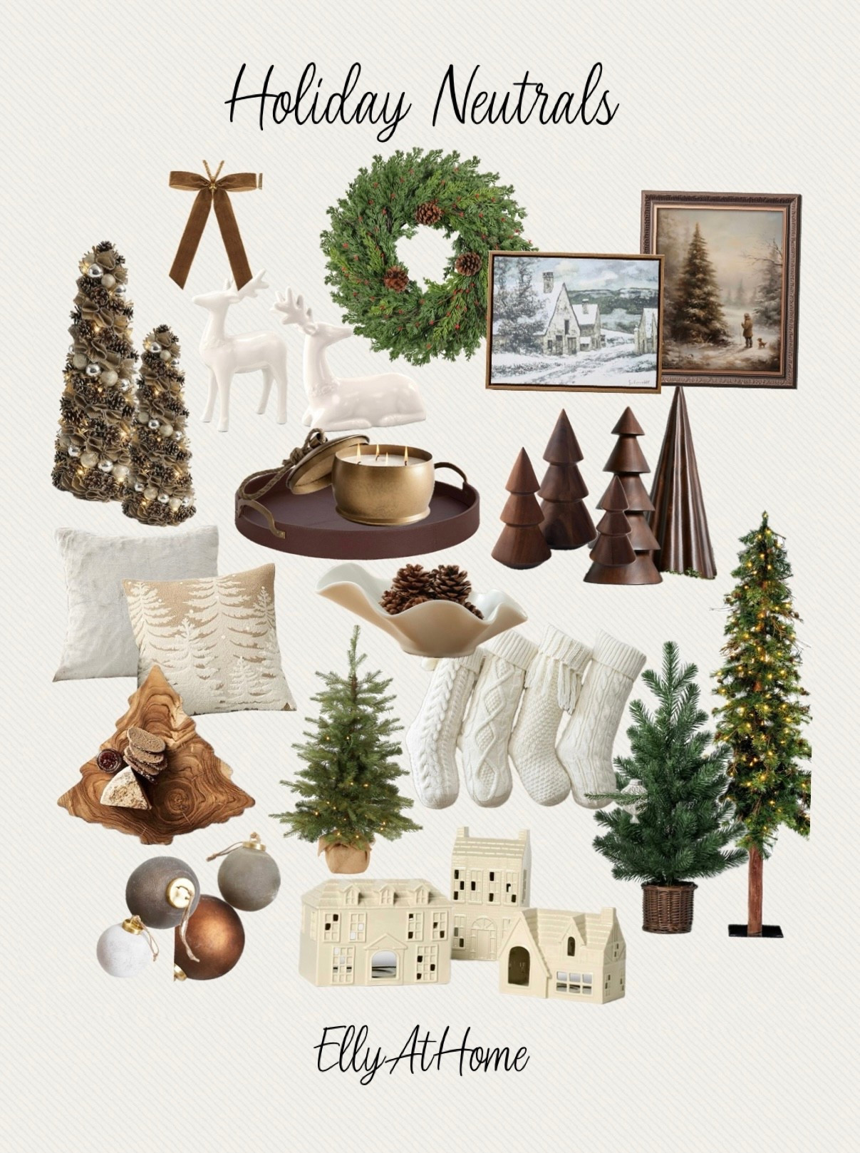 Holiday, Christmas neutral styling! Shop Christmas trees, ornaments, pillows and more holiday home decor accessories. 

#LTKHome #LTKFindsUnder50 #LTKHoliday