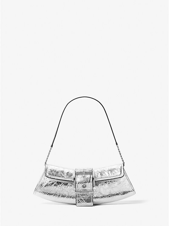 Colby Small Crackled Metallic Leather Convertible Clutch | Michael Kors CA