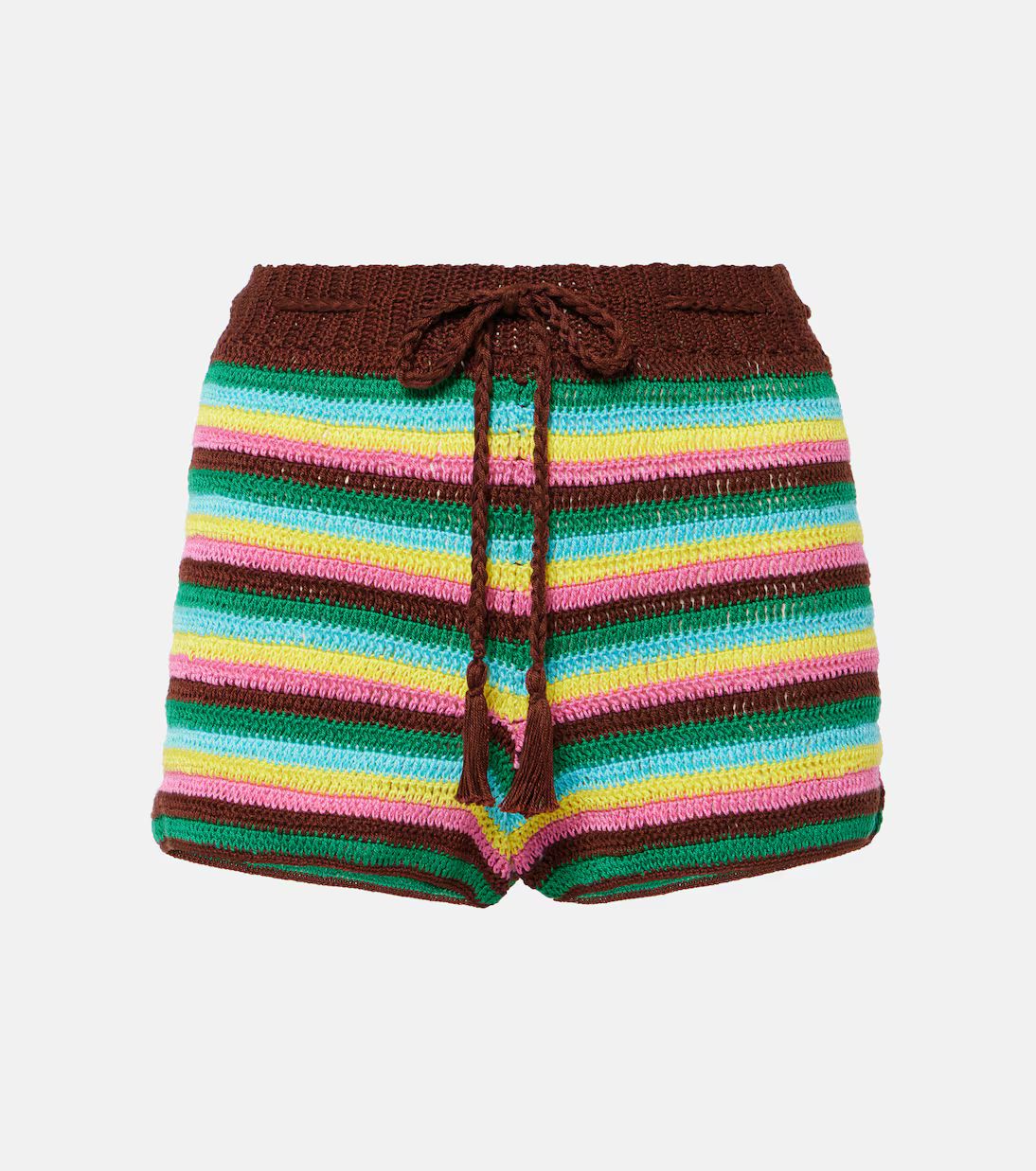 Striped crochet cotton shorts | Mytheresa (UK)