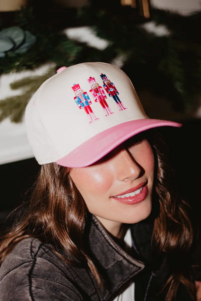 Nutcrackers Embroidered Two-Toned Hat | Katydid