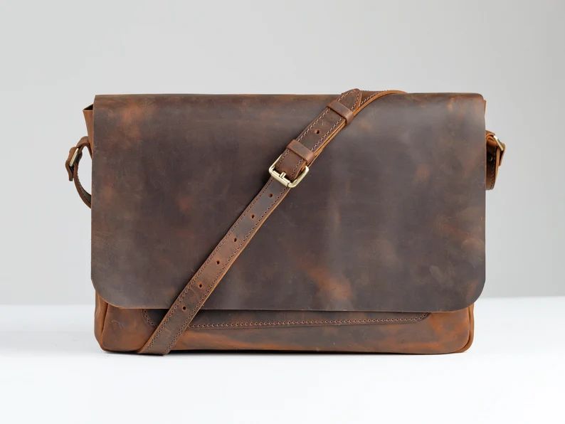 Leather messenger bag man, leather bag husband, mens messenger bag, shoulder bag, laptop messenge... | Etsy (US)