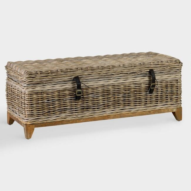 Natural Rattan Basket Bretta Coffee Table | World Market