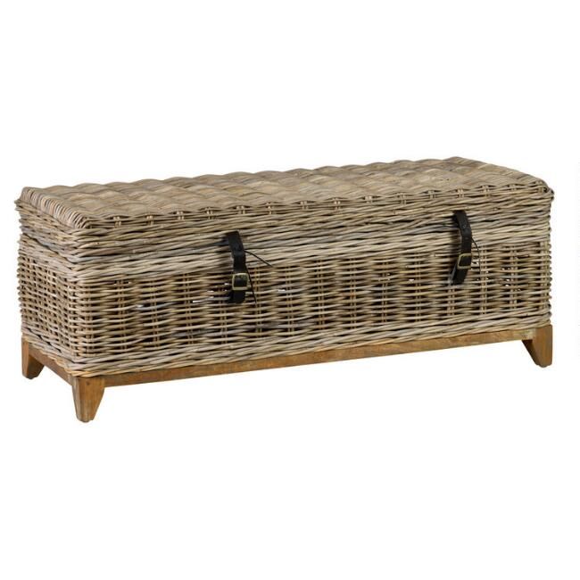 Natural Rattan Basket Bretta Coffee Table | World Market