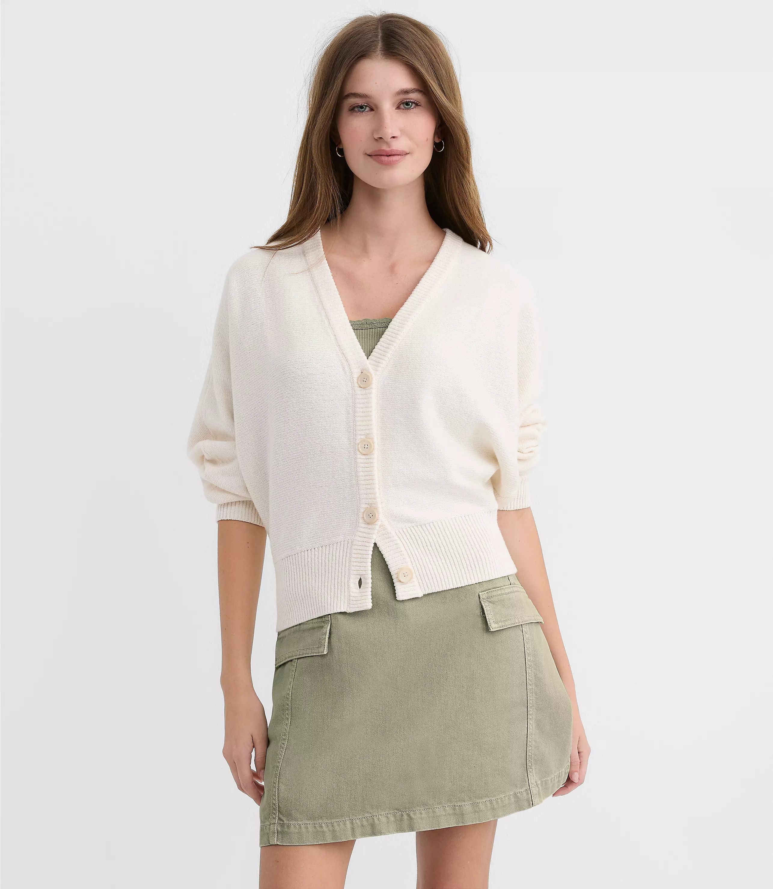 Petite Dolman V-Neck Cardigan | LOFT