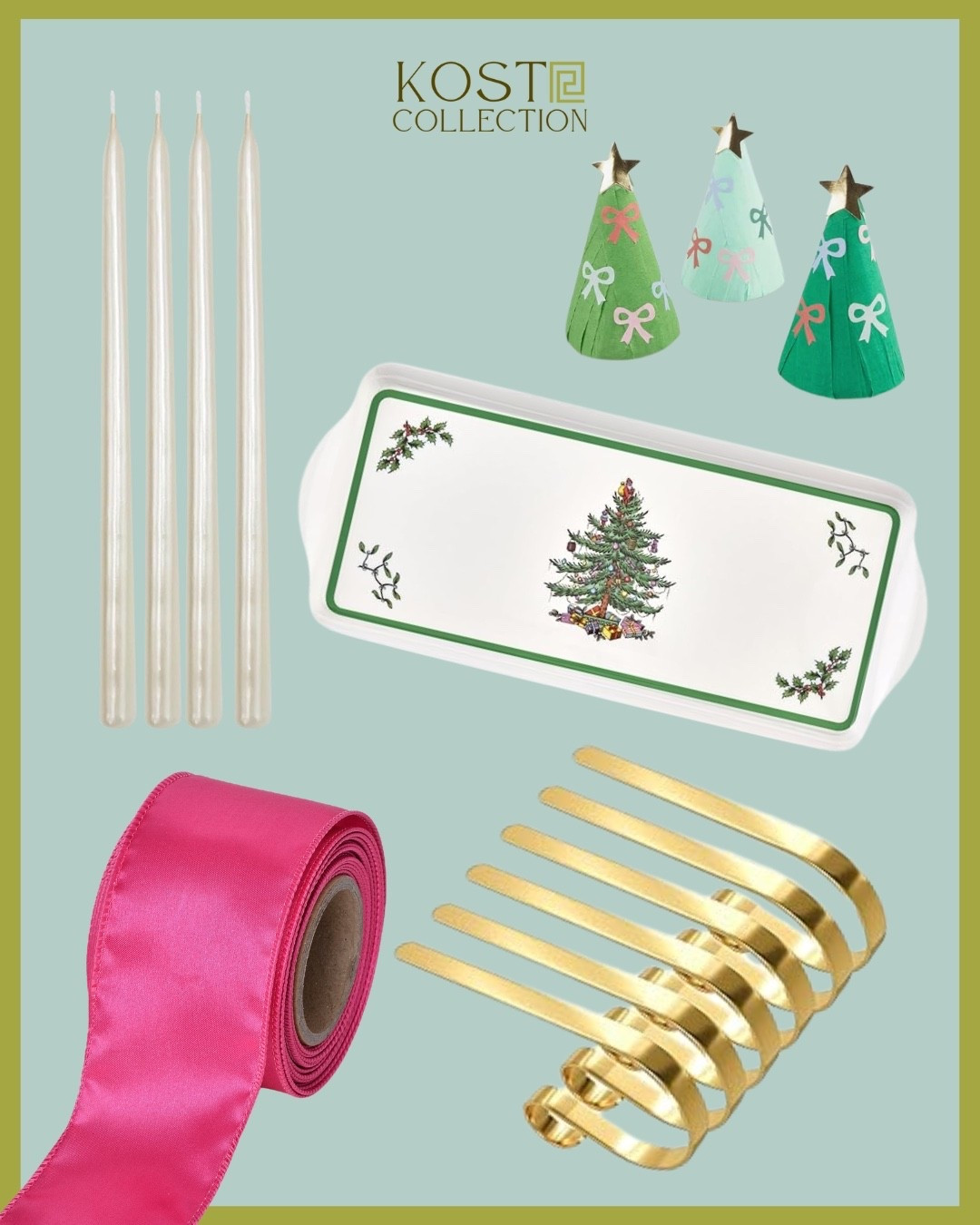 This year, Christmas prep looks a little different for us... more intentional, a little simpler, and very much centered around creating traditions that can grow with our family. 🤍 Here are some of the last minute items I'm purchasing:

We just moved into a new house, and with a growing family, I wanted to decorate without putting holes in the walls. Stocking hooks are the perfect solution. These brass hooks are easy, classic, and something we can use year after year.

I also finally solved a tiny but satisfying problem: finding the right taper size for my Murano glass angel candleholders. Menorah candles are a perfect fit (normal tapers are just too wide at the base!)

This Spode Christmas tree tray (melamine) is a great versatile piece you can use throughout the season. We'll be using it for cookies and milk on Christmas Eve (our very first year doing this!) and something we’ll pull out every December from here on out. I like to have versatile pieces, so this feels perfect for us! 

Lots & lots of ribbon! For use on everything from my Christmas tree to wrapping gifts, all types of ribbon are on my list. 

#LTKHoliday #LTKFindsUnder50 #LTKHome