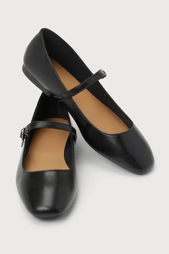 Megana Black Buckle Ballet Flats | Lulus (US)