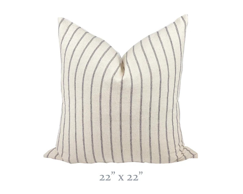 PILLOW COMBO | Warm Neutrals, Black Stripe Pillow, Rust Floral Pillow, Green Pillow, Pillow Combi... | Etsy (US)