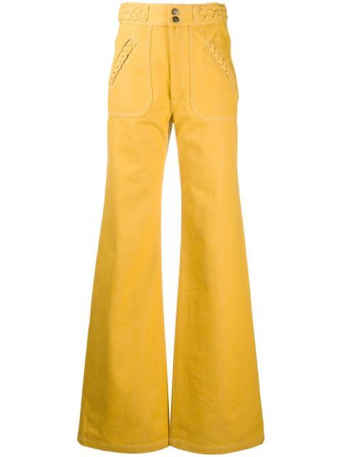 braided detail wide-leg trousers | Farfetch (RoW)