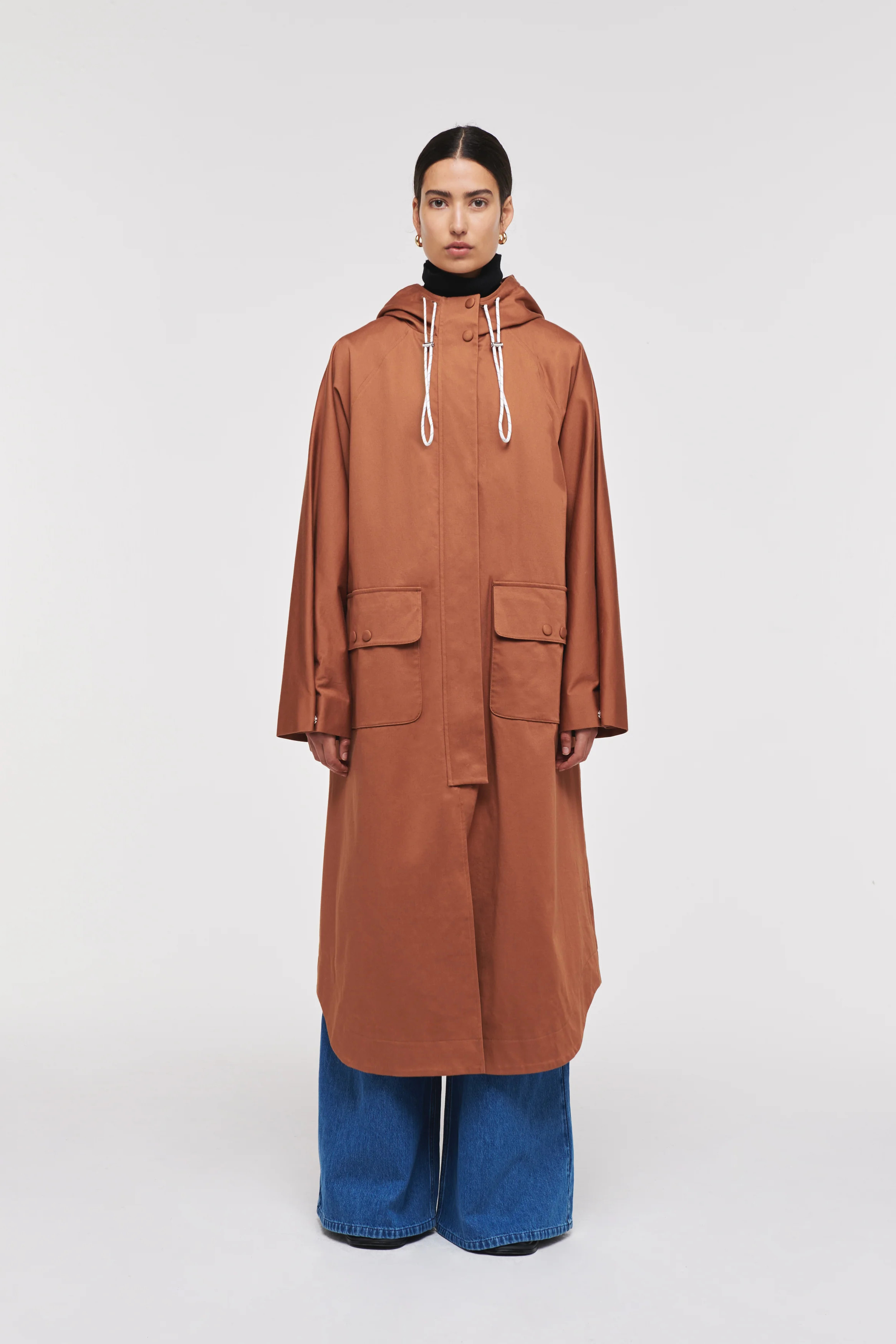 Jai | Hooded Trench in Coffee | ALIGNE | Aligne UK