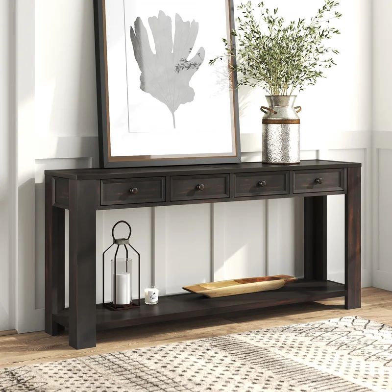 Krier 64'' Solid Wood Console Table | Wayfair North America