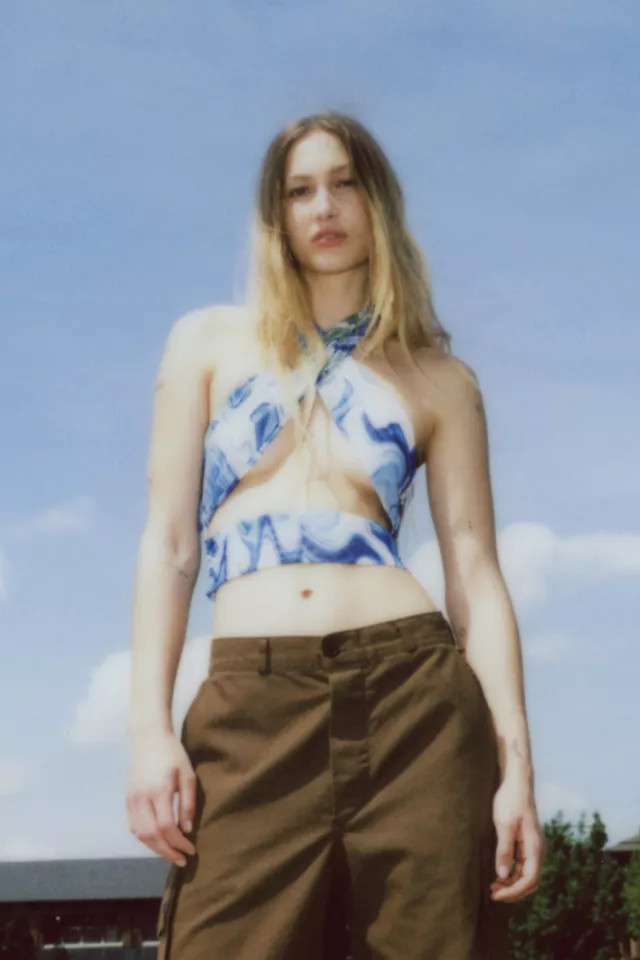 THE KRIPT Liquid Mesh Halter Top | Urban Outfitters (US and RoW)