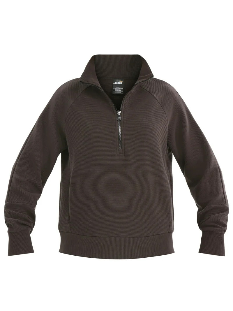 Avia Women's and Women's Ottoman 1/2 Zip Sweatshirt, Sizes XS-4X | Walmart (US)