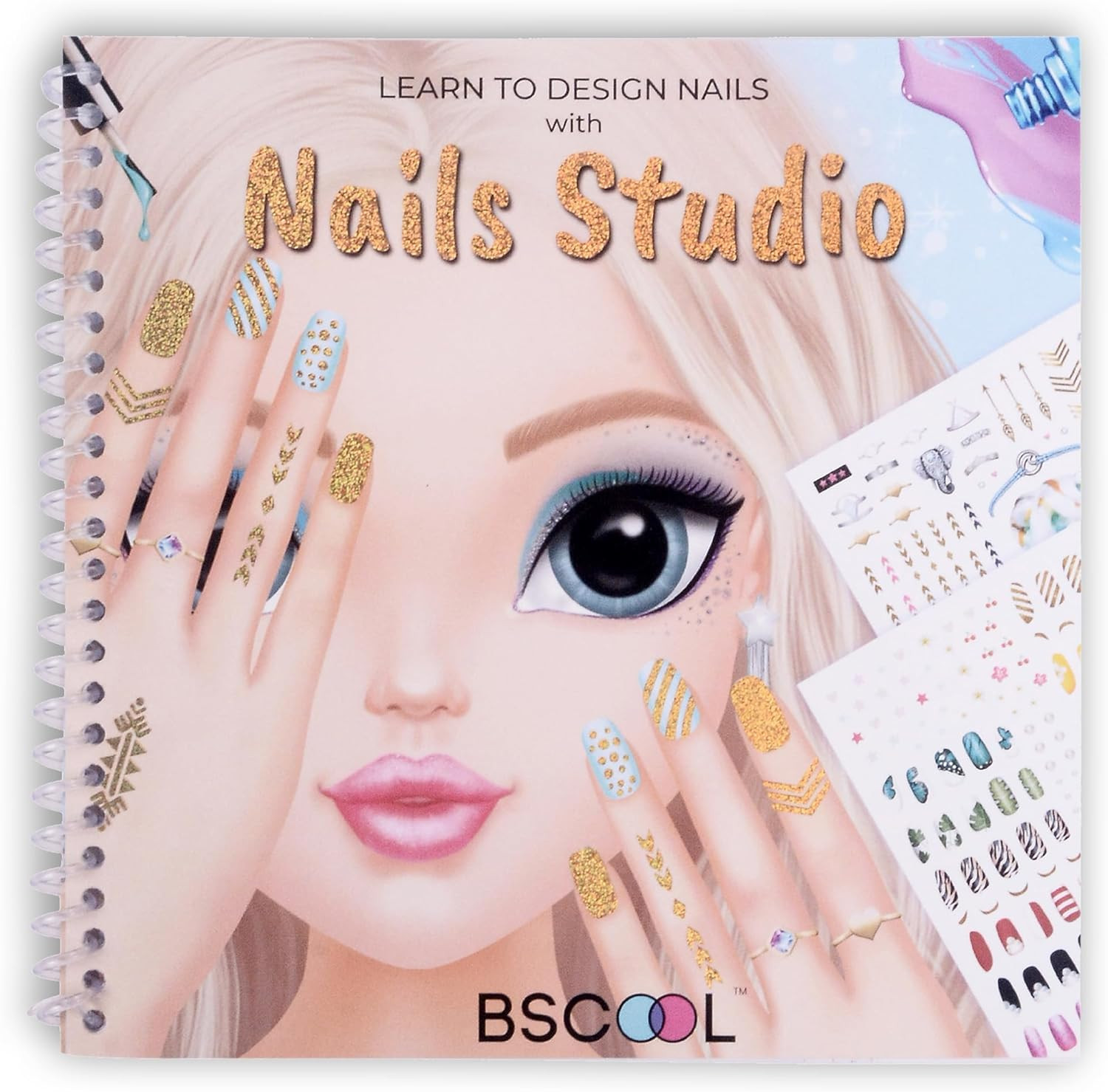 BSCOOL - Drawing, Coloring & Activity Book. Nail Design Book with Stickers and Guides. Fashion De... | Amazon (US)