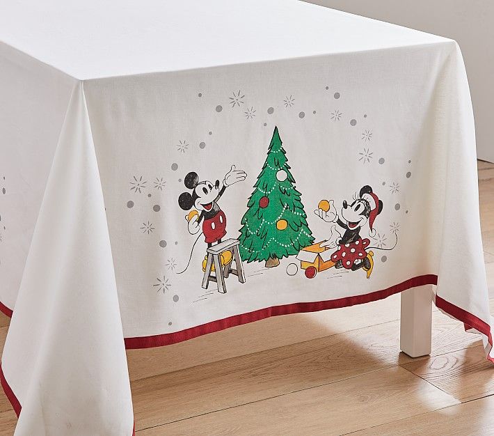 Disney Mickey Mouse Holiday Tablecloth | Pottery Barn Kids