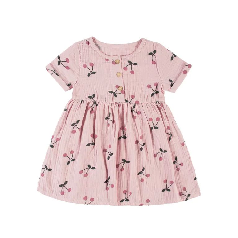 Modern Moments by Gerber Baby & Toddler Girl Short Sleeve Gauze Dress, (12M - 5T) | Walmart (US)