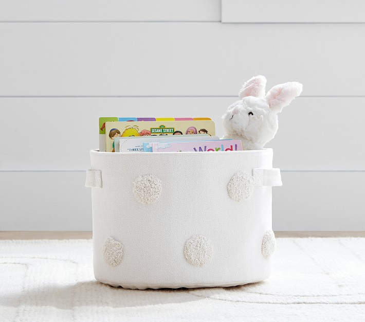Embroidered Dot Storage | Pottery Barn Kids