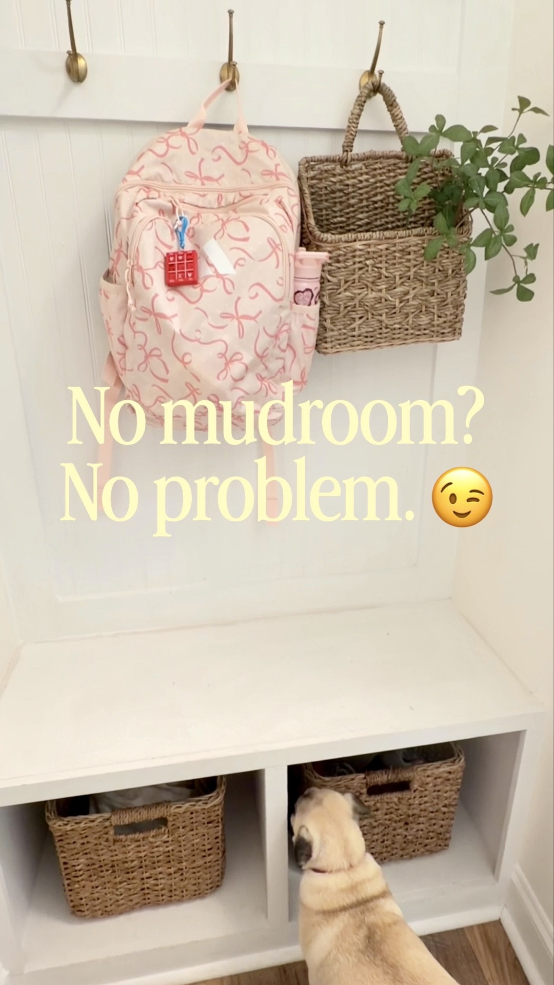 Back-to-school drop zone 🏫🤍

You don’t need a huge mudroom to create a functional spot for backpacks, shoes and all the things that come with back-to-school chaos. 😆

I turned this little nook into a simple drop zone with baskets, hooks and a few pretty touches that make it actually work for our space.

I linked everything here so you can recreate it in your own home! 🛒✨

#LTKSeasonal #LTKHome #LTKSaleAlert