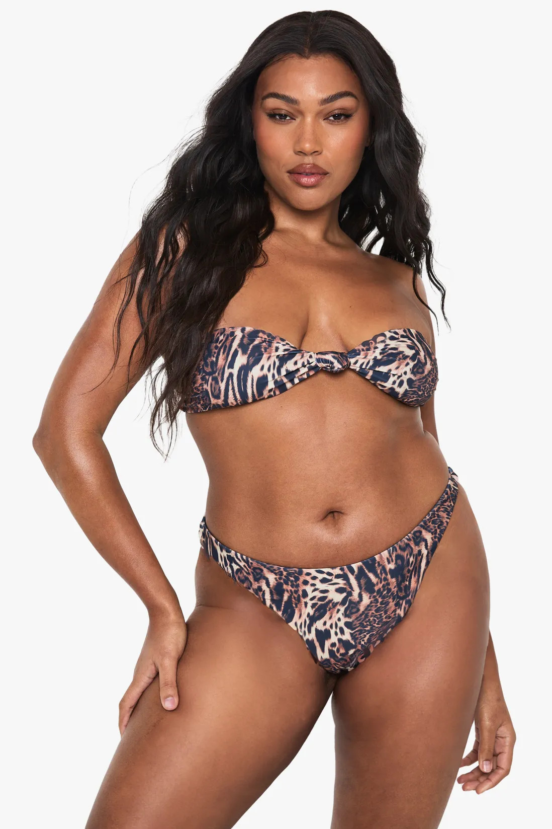 Plus Swimwear Essentials Solid Brief | boohoo (US & Canada)