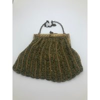 Wonderful Art Deco Green Beaded Evening Bag | Etsy (US)