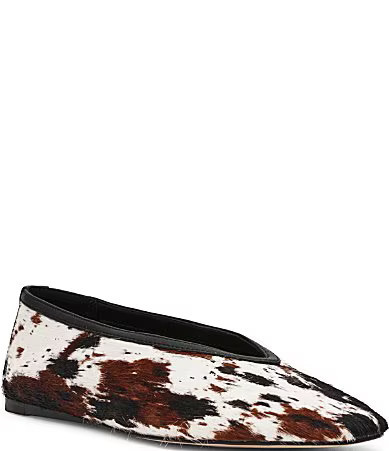 Steve Madden Leni-C Cow Print Haircalf Ballet Flats - 9 | Dillard's