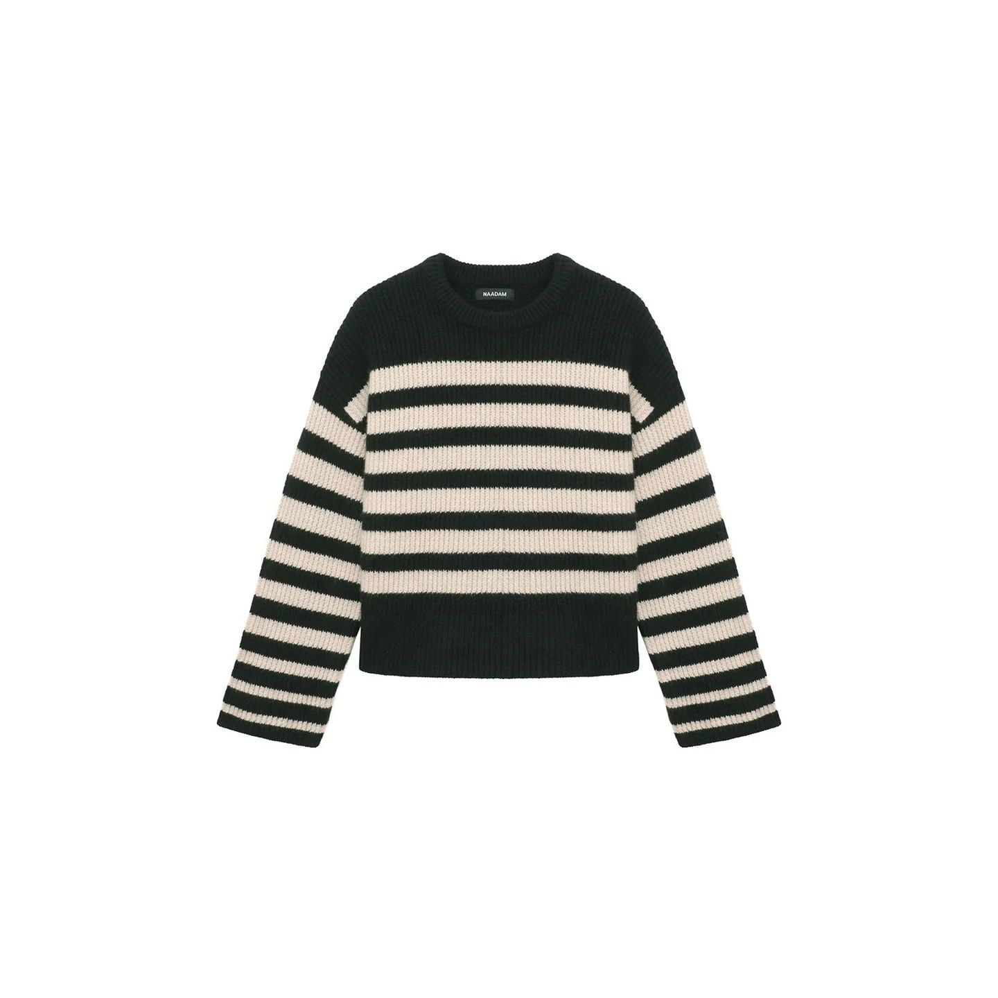 Luxe Cashmere Striped Crewneck Sweater | NAADAM