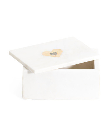 Marble Box With Heart Inlay | TJ Maxx