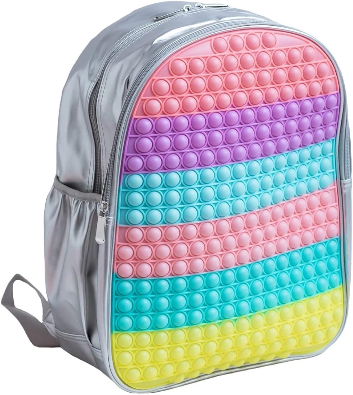 Fidget Backpack for School, Fidget Pop-On-It Backpack School Book Bags For Kids Teenagers with Bottl | Amazon (US)