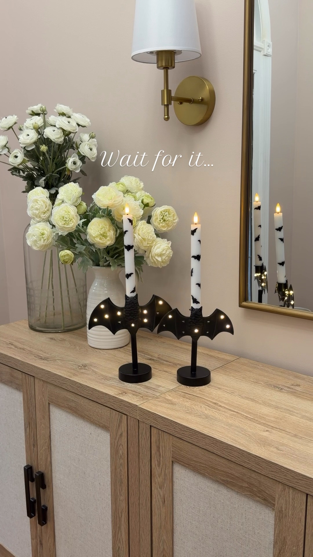 Halloween home decor featuring these adorable twinkling bat candlesticks + flameless Halloween bat candles.

#LTKSeasonal #LTKHome