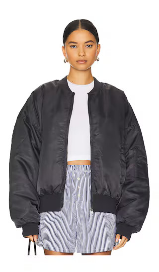 Essential Bomber Jacket in Dark Slate | Revolve Clothing (Global)
